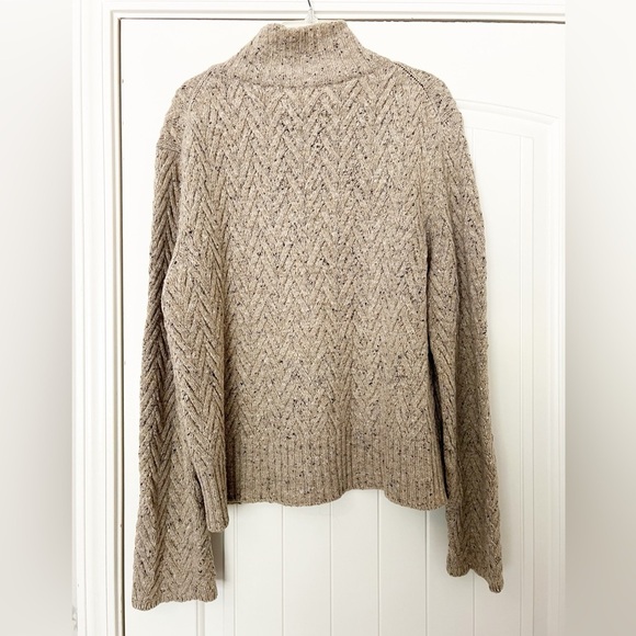 Tory Burch Wool Camel Chunky Turtleneck Sweater - Picture 8 of 11